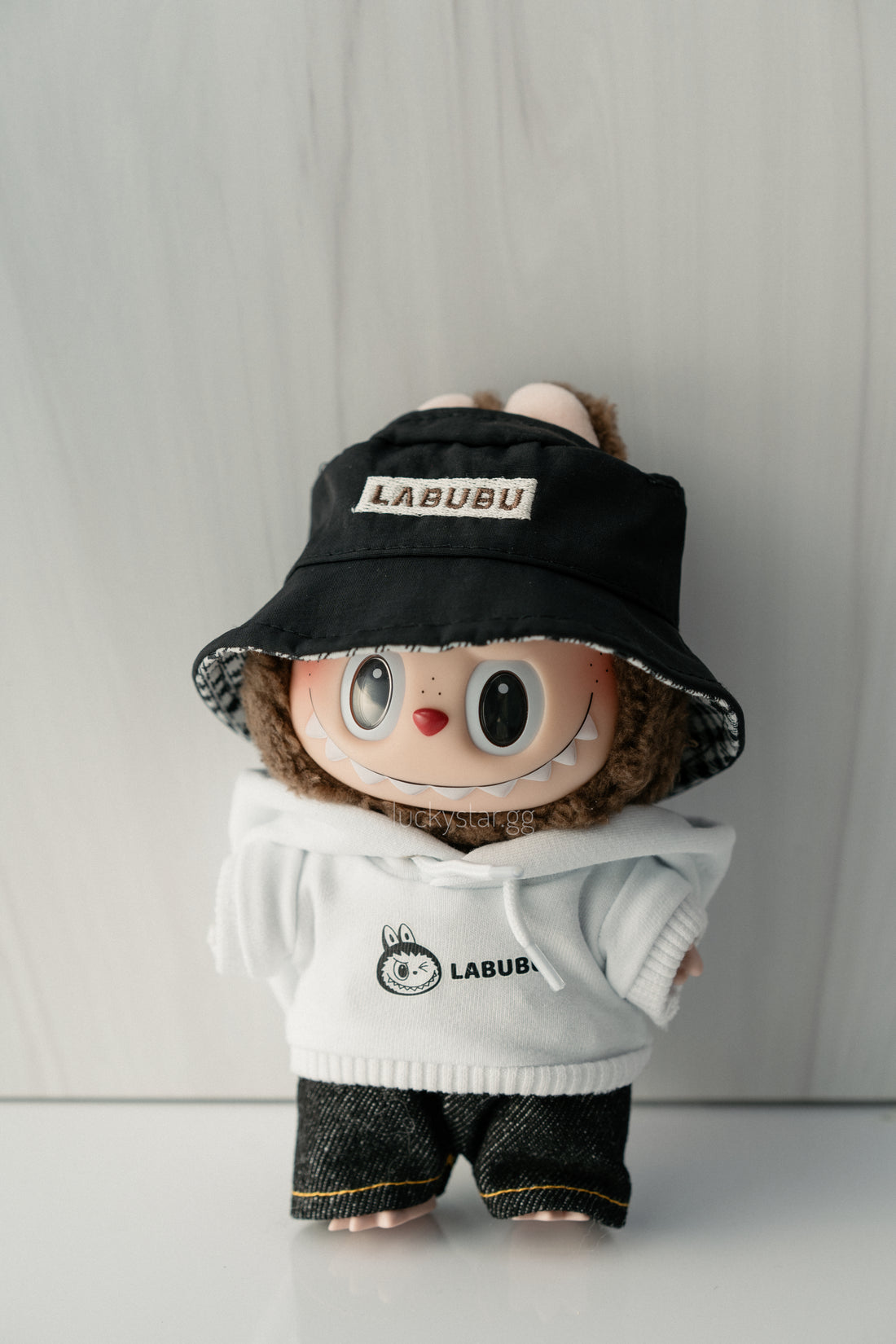 Labubu Hoodie and Jeans Outfit